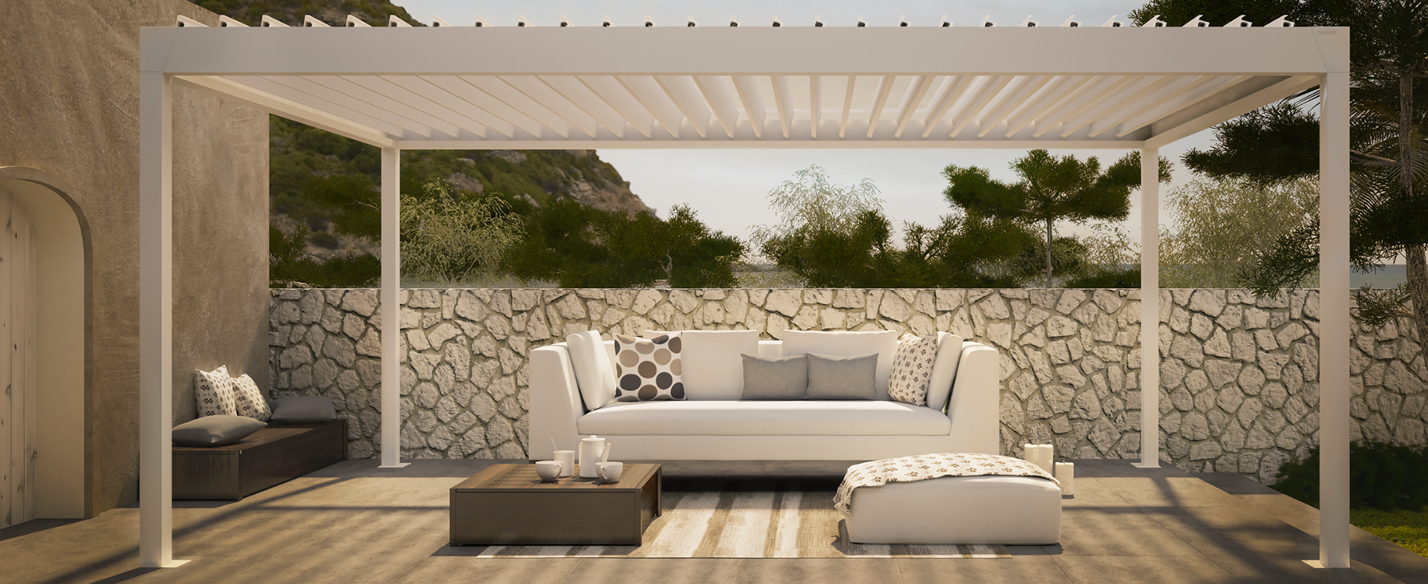 Lamellen daken, Corradi, Alba, Corradi Alba